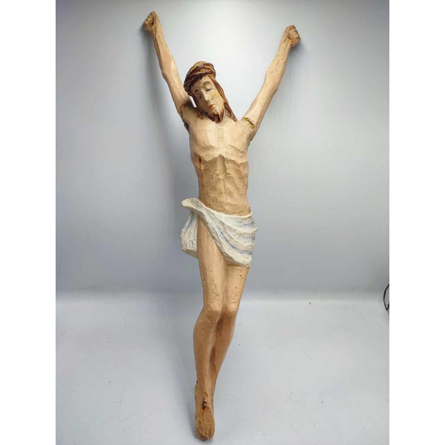 Baroque Pre-War Lord Jesus, 1800s, Limewood For Sale - Image 3 of 7