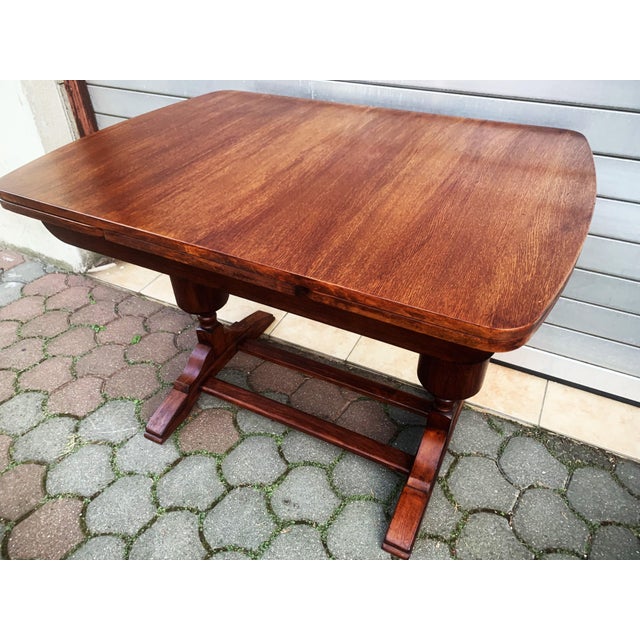 Extensible Beech Table, 1960s For Sale - Image 6 of 18
