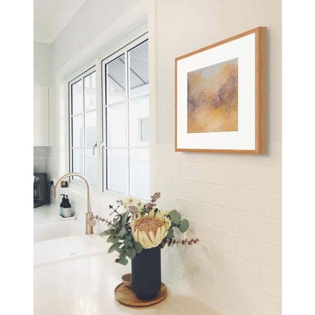 Peach Original Abstract Textured Canvas Art Painting For Sale - Image 8 of 10