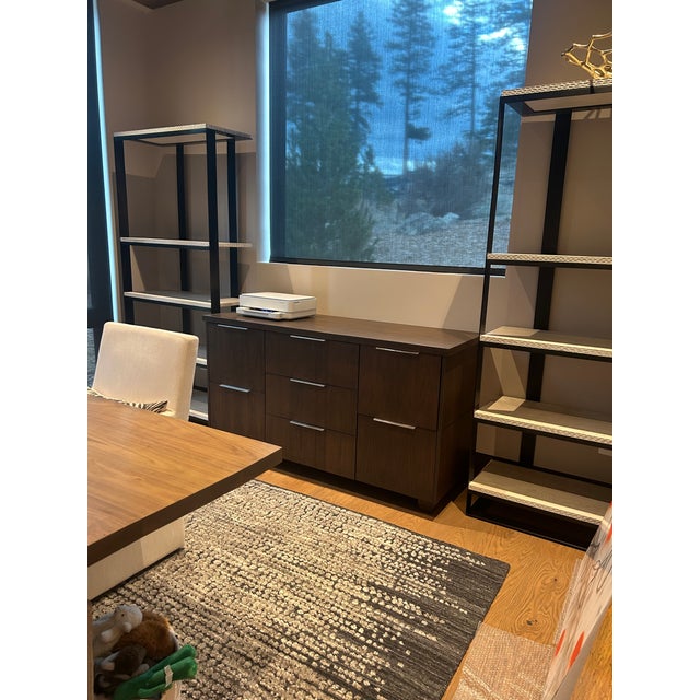 Black A Pair of Tall Modern Etageres For Sale - Image 8 of 11