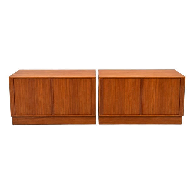 1960s Pair of Scandia Swedish Mid-Century Modern Credenzas, Denmark Design For Sale