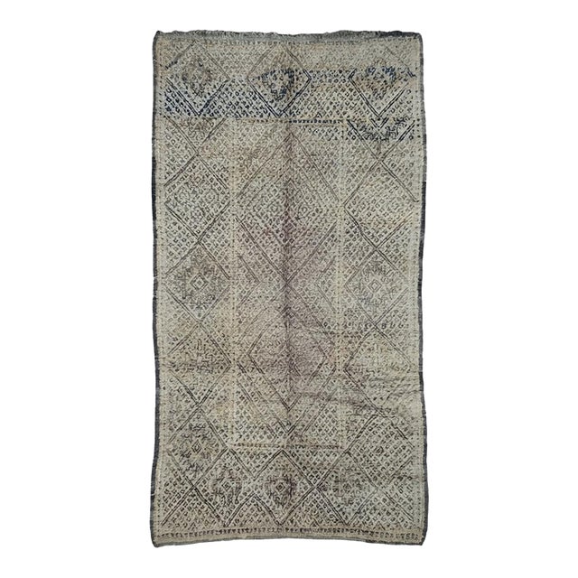 Moroccan Beni MGuild Wool Rug - 11.7 X 6.2 Ft For Sale
