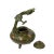 Chinese Metal Turquoise Blue Enamel Cloisonné Dragon Handle Incense Burner For Sale - Image 3 of 5