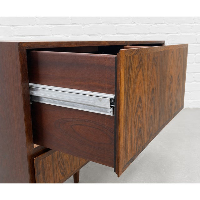 Mid Century Danish Rosewood Credenza | Sideboard Dresser by Omann Jun, Denmark, C. 1960s For Sale - Image 12 of 16