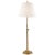 Suzanne Kasler by Visual Comfort Signature Wyatt Accent Lamp in Hand-Rubbed Antique Brass with Linen Shade For Sale