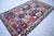 5.4 X 9.3 Ft Hand-Knotted Turkish Vintage Rug - Blue & Red Pictorial Grid Pattern For Sale - Image 4 of 10