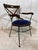 Bistro Armchairs with Blue Velvet Seats by Andy Thornton, England, 1980s For Sale - Image 9 of 13