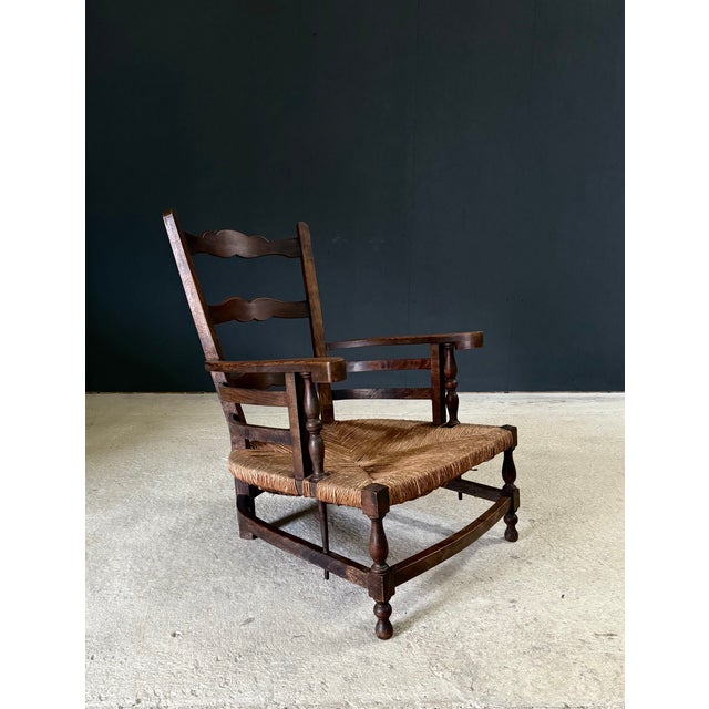 Antique French Provincial Rural Low Lounge Chair, 1890s For Sale - Image 17 of 17