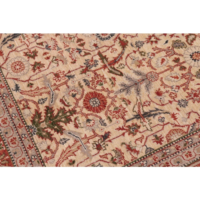 Shabby Chic Shabby Chic Tan/Rust Wool Rug - 8'0'' X 9'9'' For Sale - Image 3 of 10