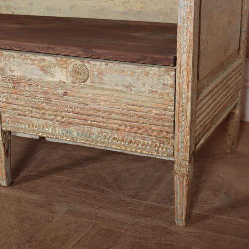 18th Century Swedish Painted Bench For Sale - Image 4 of 15