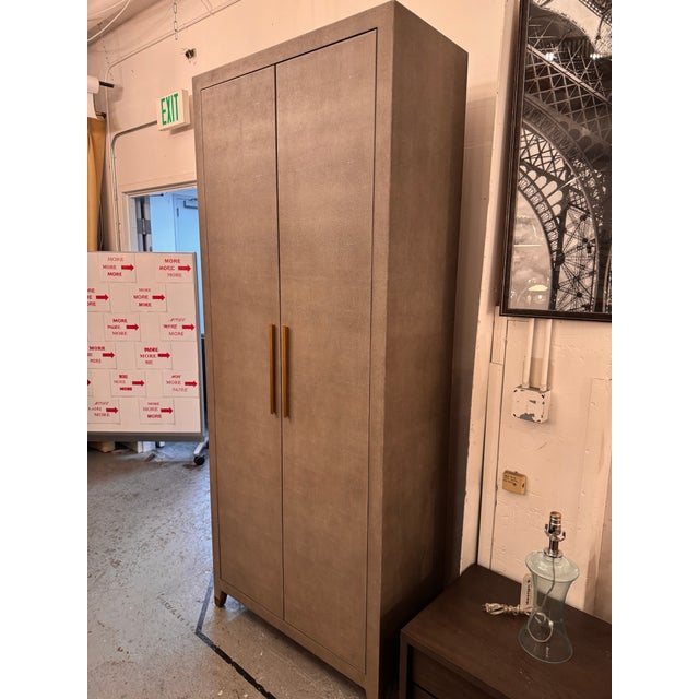 Restoration Hardware Graydon Shagreen Cabinet For Sale In San Francisco - Image 6 of 13
