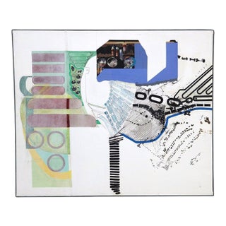 1960s Oversized Mid Century Modern Abstract Impressionist Oil on Canvas Painting C1968 For Sale