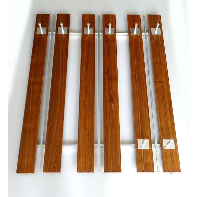 Mid-Century Modern Large Scandinavian Coat Rack in Teak Wood, 1970s For Sale - Image 3 of 11