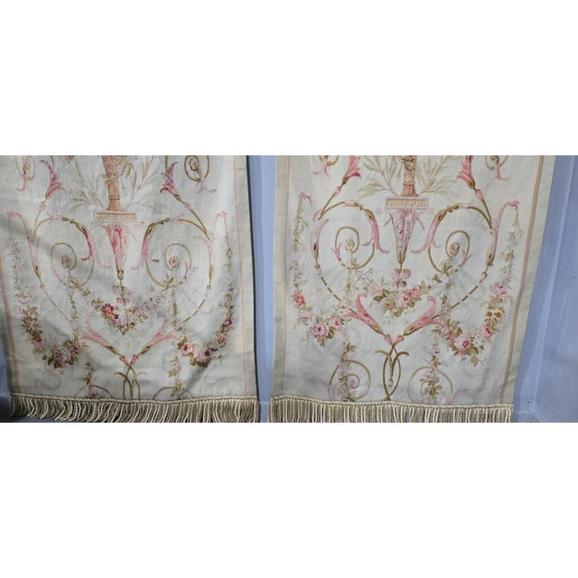 Cream Large French Wall Tapestries, 1880, Set of 2 For Sale - Image 8 of 12