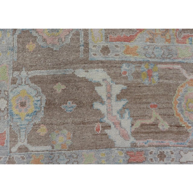 Keivan Woven Arts Large Oushak Rug Made With Old Wool in Light Brown 13'4 X 17'6 For Sale - Image 12 of 17