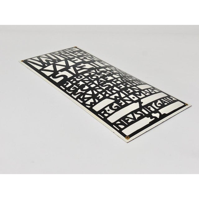 1960s Art Nouveau Domed Enameled Advertising Sign from Wiener Werkstaette, Vienna, 1960s For Sale - Image 5 of 18