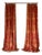 Custom Made Designer Drapery Red Panels Linen Gold Damask Pinch Pleat , Interlined 68 X 94 Pair,Tiebacks New For Sale