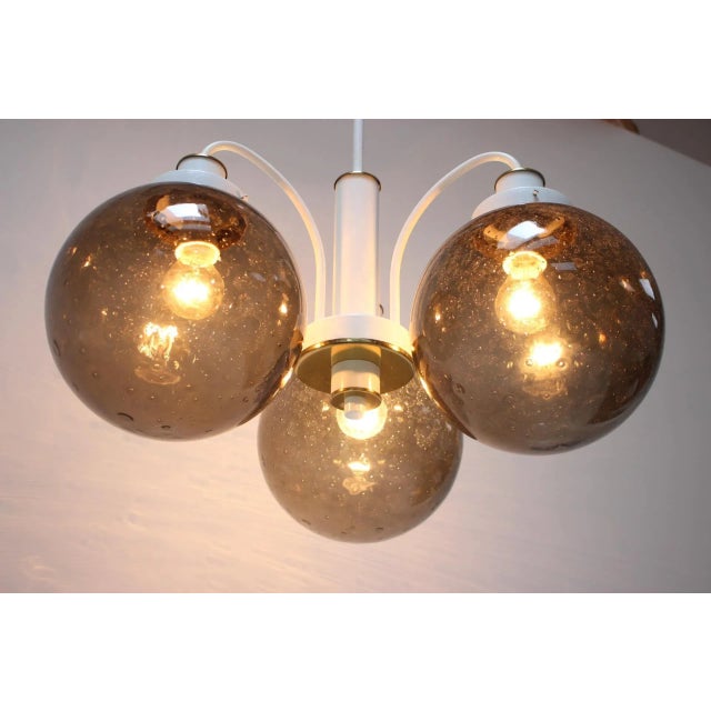 Mid-Century Smoked Glass Pendant by Drukov, 1970s For Sale - Image 8 of 11