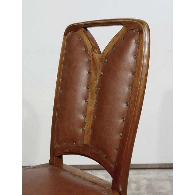 Set of Art Nouveau Walnut Chairs, 1890s For Sale - Image 16 of 18