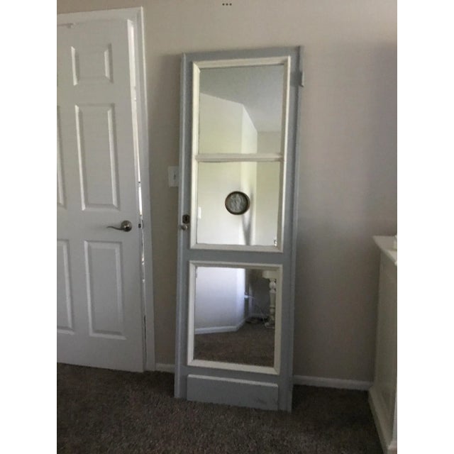 Wood 19th Century Mirrored Door With Medallion For Sale - Image 7 of 7