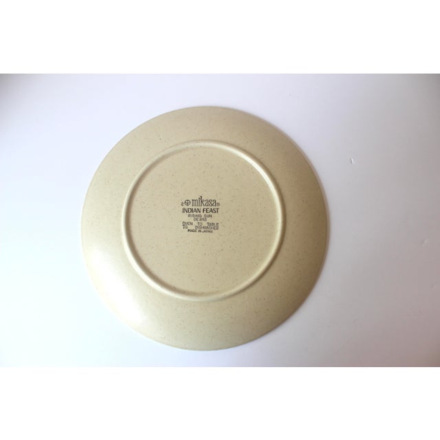 Mid-Century Modern 1970’s Mikasa Indian Feast Rising Sun Salad or Dessert Plate Replacements Japan For Sale - Image 3 of 4