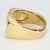 18k Yellow Gold Mens Bull Signet Ring - Size 9.75 For Sale - Image 4 of 4
