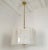 Large white Murano glass drum chandelier, attributed to Mazzega, Italy 1970s. The Mid-Century Modern chandelier is made of...