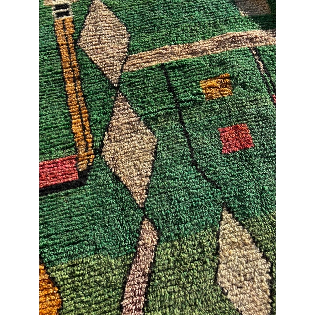 Bauhaus Vintage Berber Moroccan Rug, 1990 For Sale - Image 3 of 9