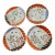 Vintage Japanese Kutani-Style Porcelain Butter Pats (Or Miniature Saucers). For Sale
