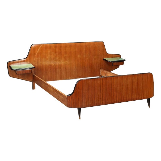 Bed with Bedside Tables, 1950s-1960s For Sale