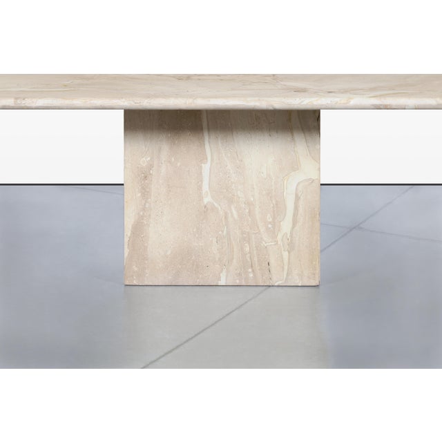 Italian Modern Breccia Oniciata Marble Dining Table With Bullnose Edge For Sale - Image 4 of 12