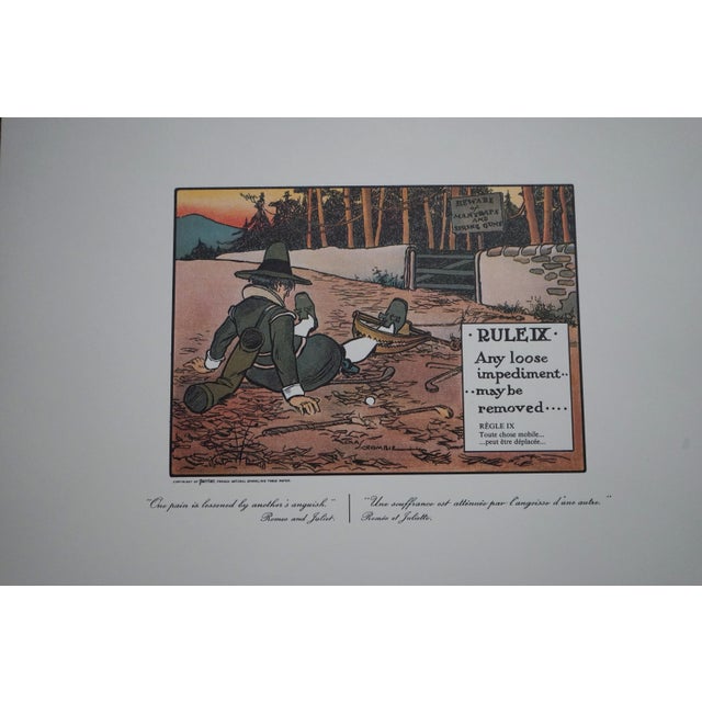 Complete Set of Charles Crombie's Rules of Golf Illustrations for Perrier (24 Prints) Circa 1960 For Sale - Image 10 of 18