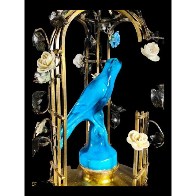 19th Century Ceiling Lamp in the Shape of Cage, 1900s For Sale - Image 4 of 13