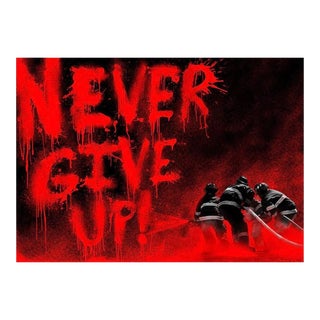 Los Angeles Fire Firefighters Mr. Brainwash "Supherheroes" Screen Print C.2018 For Sale