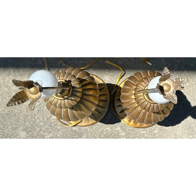 Palatial Italian Lamps Heavy Cast Plaster Gilt Gold Baluster Vase Form Table Lamps - a Pair For Sale - Image 18 of 18