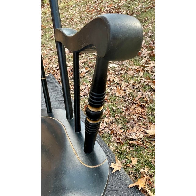 Mid 20th Century S. Bent & Bros. Hitchcock Style Bent Back Rocking Chair For Sale - Image 9 of 12