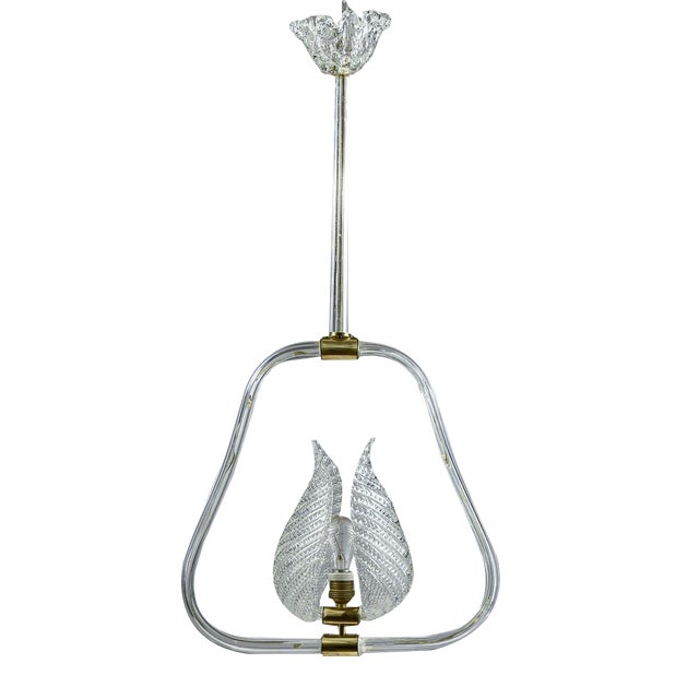 Murano Glass Ceiling Light, 1950s For Sale