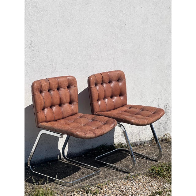 Leather Chairs by Robert Haussman, 1960s, Set of 2 For Sale - Image 11 of 11