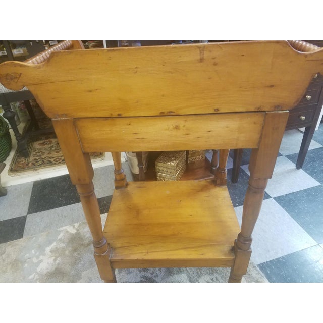 Antique American Pine End Table For Sale - Image 11 of 13