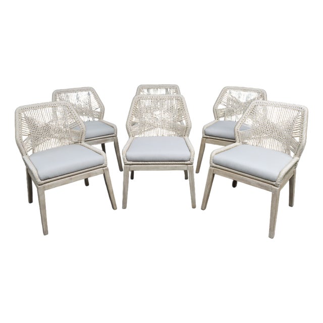 Essentials for Living Loom Rope Dining Chairs, Set of 6 For Sale