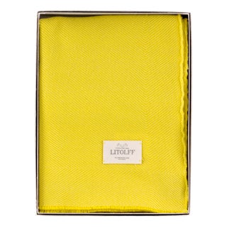 Handwoven Blanket in Yellow by Litolff, Germany For Sale