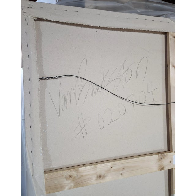 Painting # 020704 by Van Bankston is a robust composition of curved lines and shapes. The colors are: sunflower yellow,...