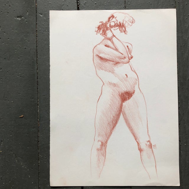 3 original sepia drawings on paper unsigned sketches dated 79 size 9 x 12 unframed