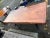 Brown Mid 20th Century Live Edge Solid Thick Wood Top & Hammered Metal Base Dining Table For Sale - Image 8 of 11