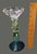 Glass Elegant Pair Bohemian Crystal Green 3-Tone Candlesticks For Sale - Image 7 of 8
