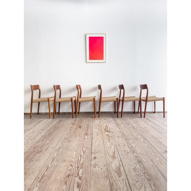 Mid-Century Danish Teak Dining Chairs # 77 by Niels O. Møller, J. L. Moller, Set of 6 For Sale - Image 11 of 17