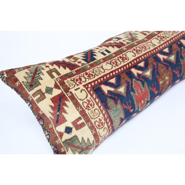 Early 21st Century Decorative Antique Caucasian Rug Pillow Cover – 15" X 35" For Sale - Image 5 of 10