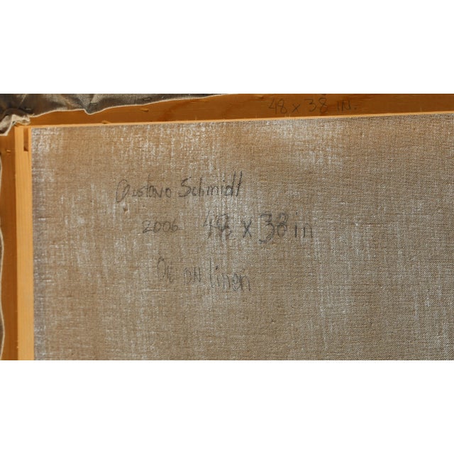 Tres Bolsas y Esfera de cristal Schmidt, Gustavo Year: 2006 Oil on Canvas, signed and dated lower right Size: 38 x 48 in....