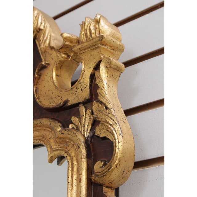 Labarge Giltwood Flame Walnut Frame Wall Mirror For Sale - Image 13 of 18
