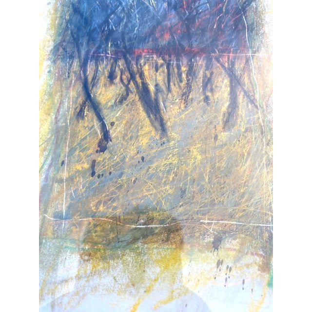 1990s New Mexico Artist Kevin Tolman Mixed Media Original Painting "In the Bosque" Southwestern Art For Sale - Image 4 of 9